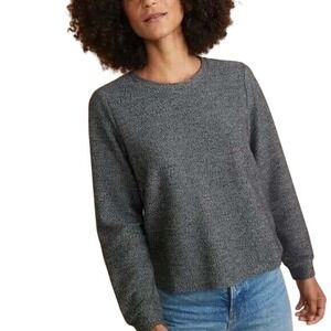 MARINE‎ LAYER Chill Textured Sweatshirt in Anthracite Knit Crew Neck Pullover M